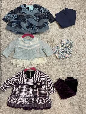 Lot of 3 Baby Girl Outfit Sets 3 Months Isobella & Chloe Rare Editions Dress